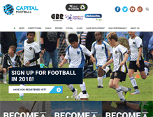 Tablet Screenshot of capitalfootball.com.au